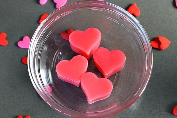 Heart Ice Cubes in bowl Heart Shaped Ice Cubes For Valentines Day (Or Getting Your Kids To Drink Milk)