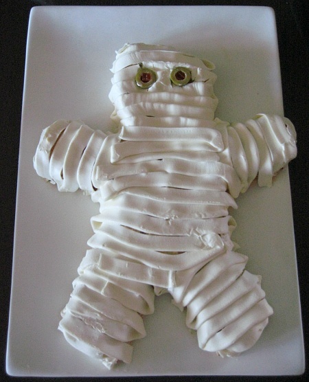 Cream Cheese Mummy Halloween Party Dip Halloween Party Food