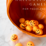 A list of fun toddler Halloween party game and activities that are easy and inexpensive.