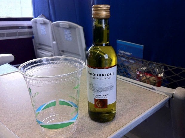 Amtrak Business Class Wine