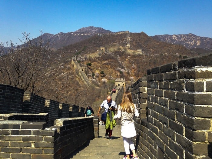 great wall china with kids mutianyu