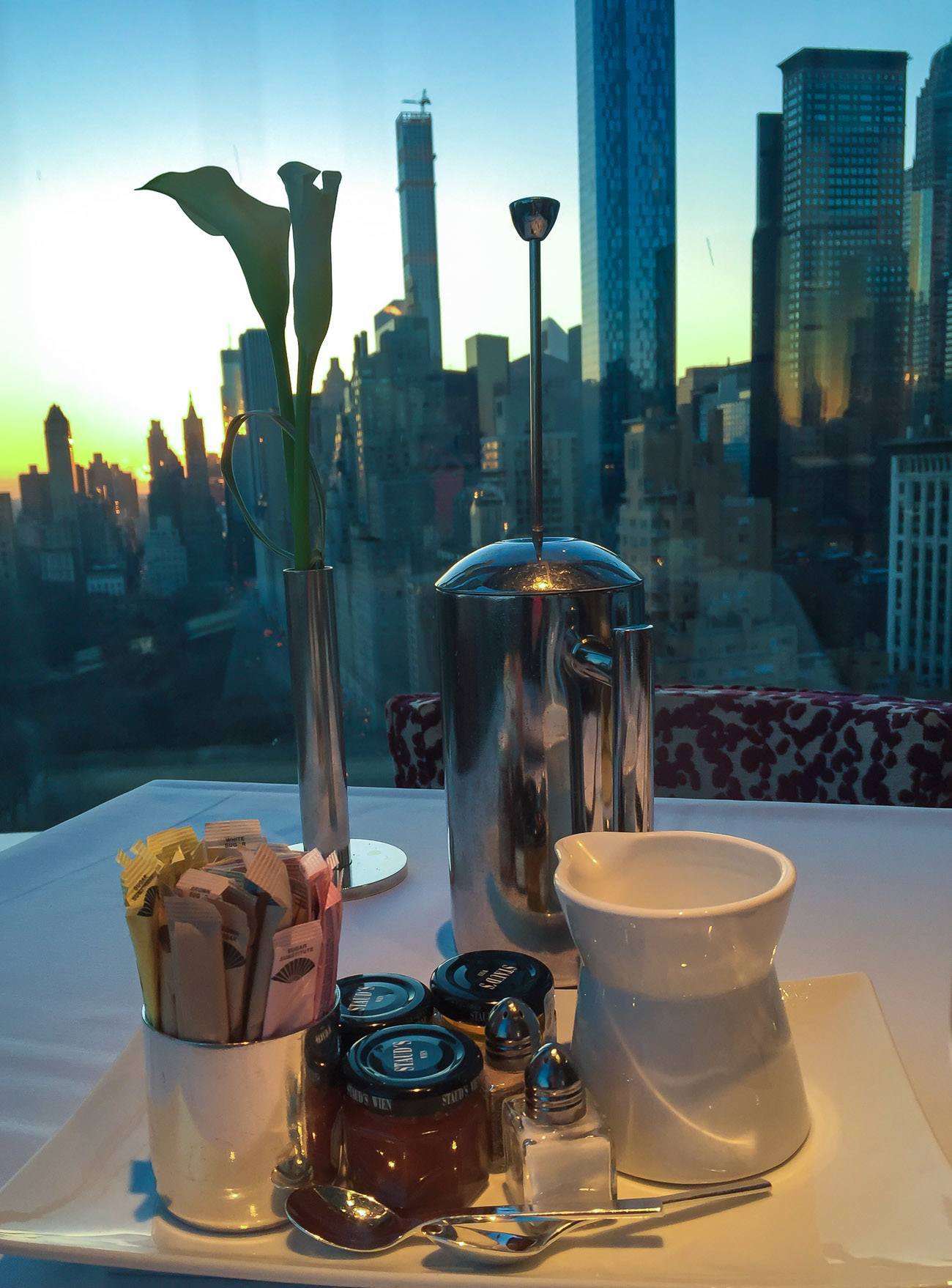 Morning view at Mandarin Oriental New York's Asiate restaurant