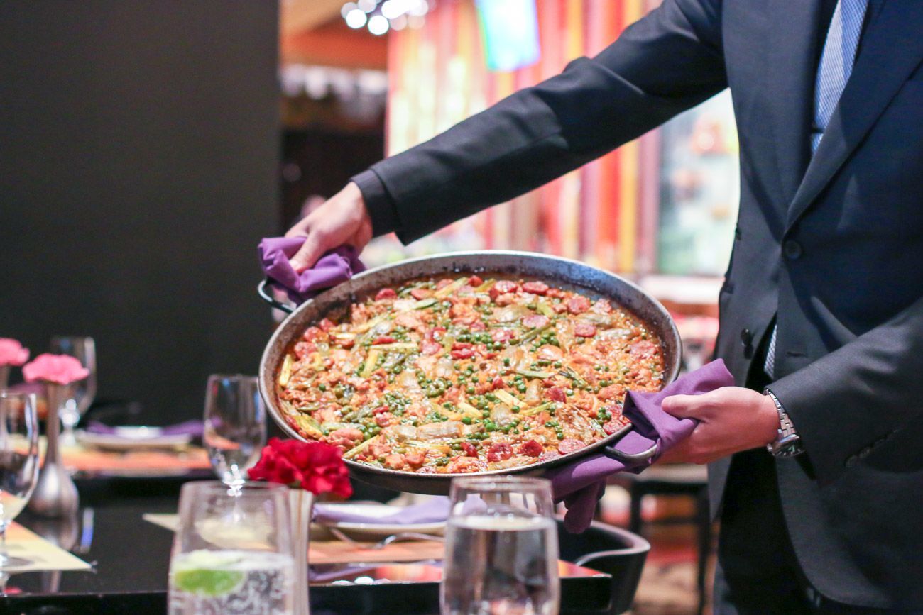 Paella at Julian Serrano Tapas in the Aria Las Vegas