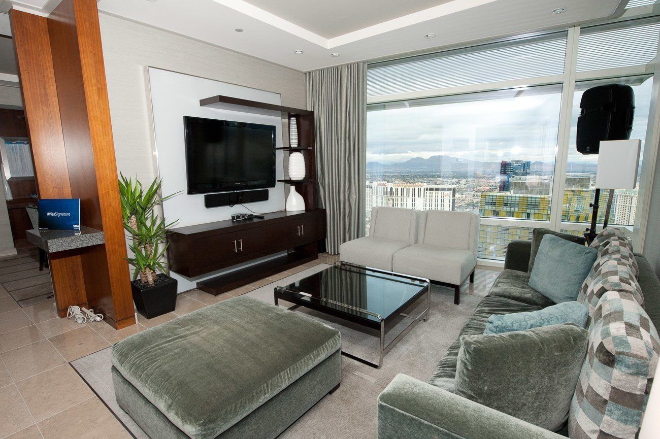 Daytime view from Aria Sky Suite in Las Vegas