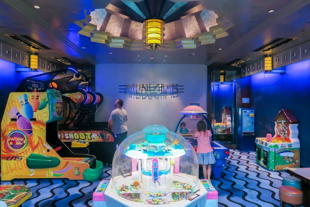 The game room at Disney's Hollywood Hotel in Hong Kong