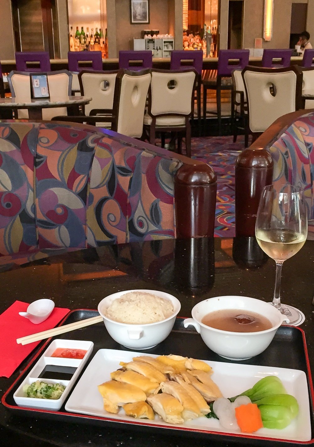 Hainanese chicken rice at Disney's Hollywood Hotel in Hong Kong was pretty good!