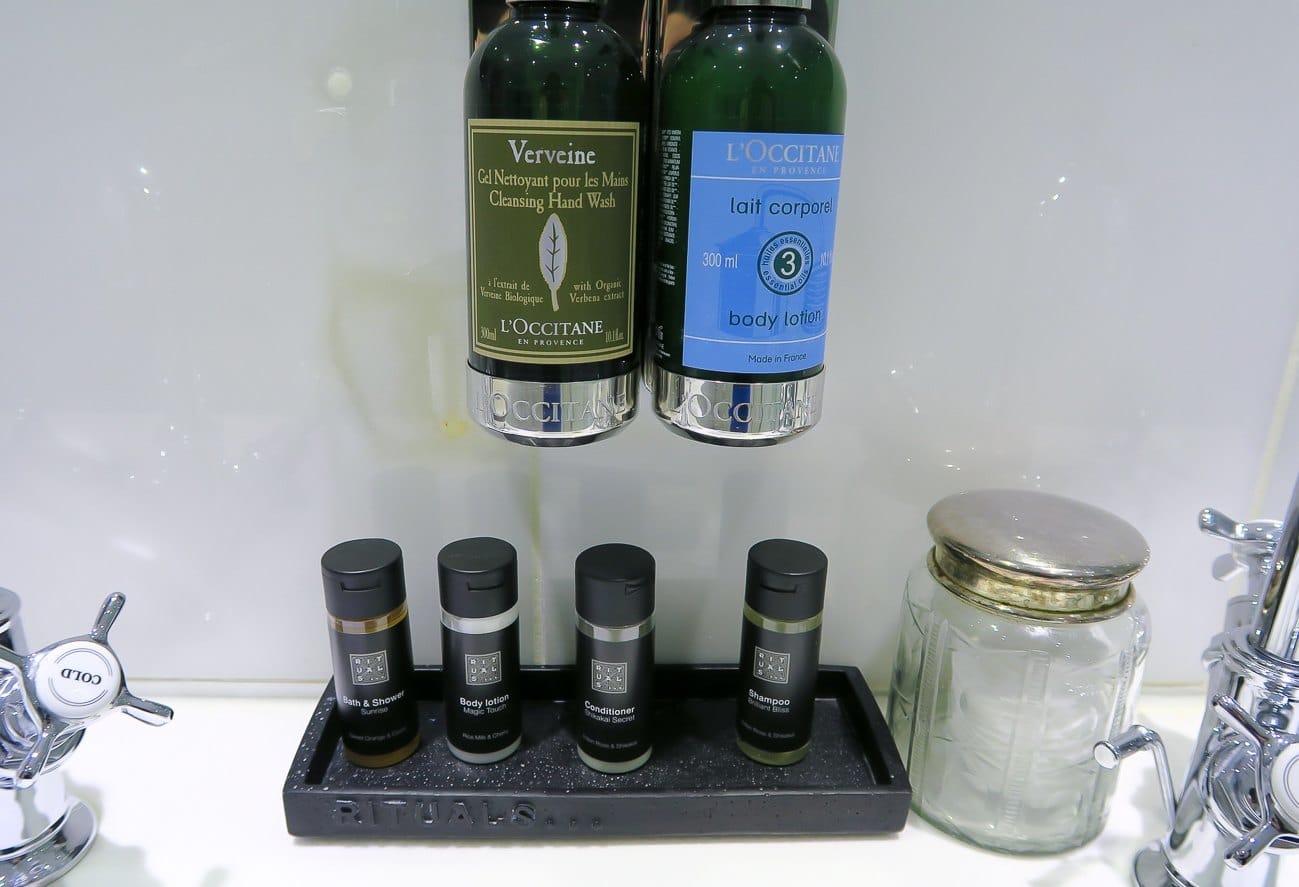 L'Occitane bath amenities on Uniworld's River Queen ship