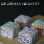 This recipe for Rice Krispie treat ice cream sandwiches is a very easy summer dessert. We used strawberry Dreyer's Grand but any flavor will work.