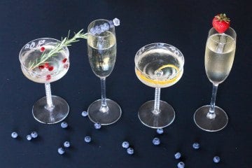 It doesn't take more than a few seconds to nicely garnish a champagne glass. Here's how to do it for your next party.