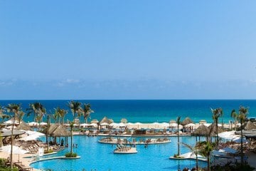The view from the lobby over Hyatt Ziva Los Cabos in Mexico.