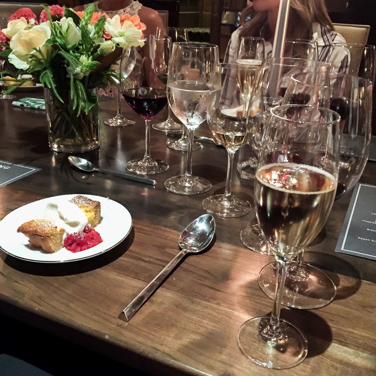 Dessert paired with Sterling wines at Rutherford House in Napa Valley