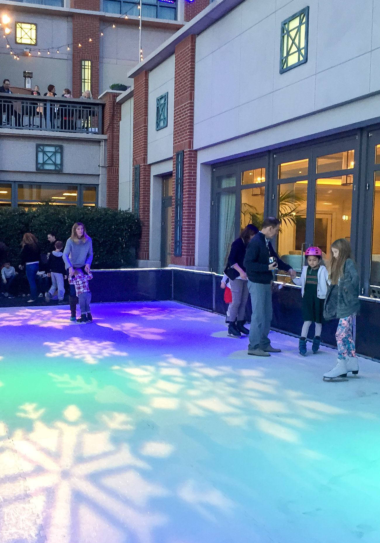 Four Seasons Hotel Westlake Village has a skating rink for kids open on weekends during the holidays.