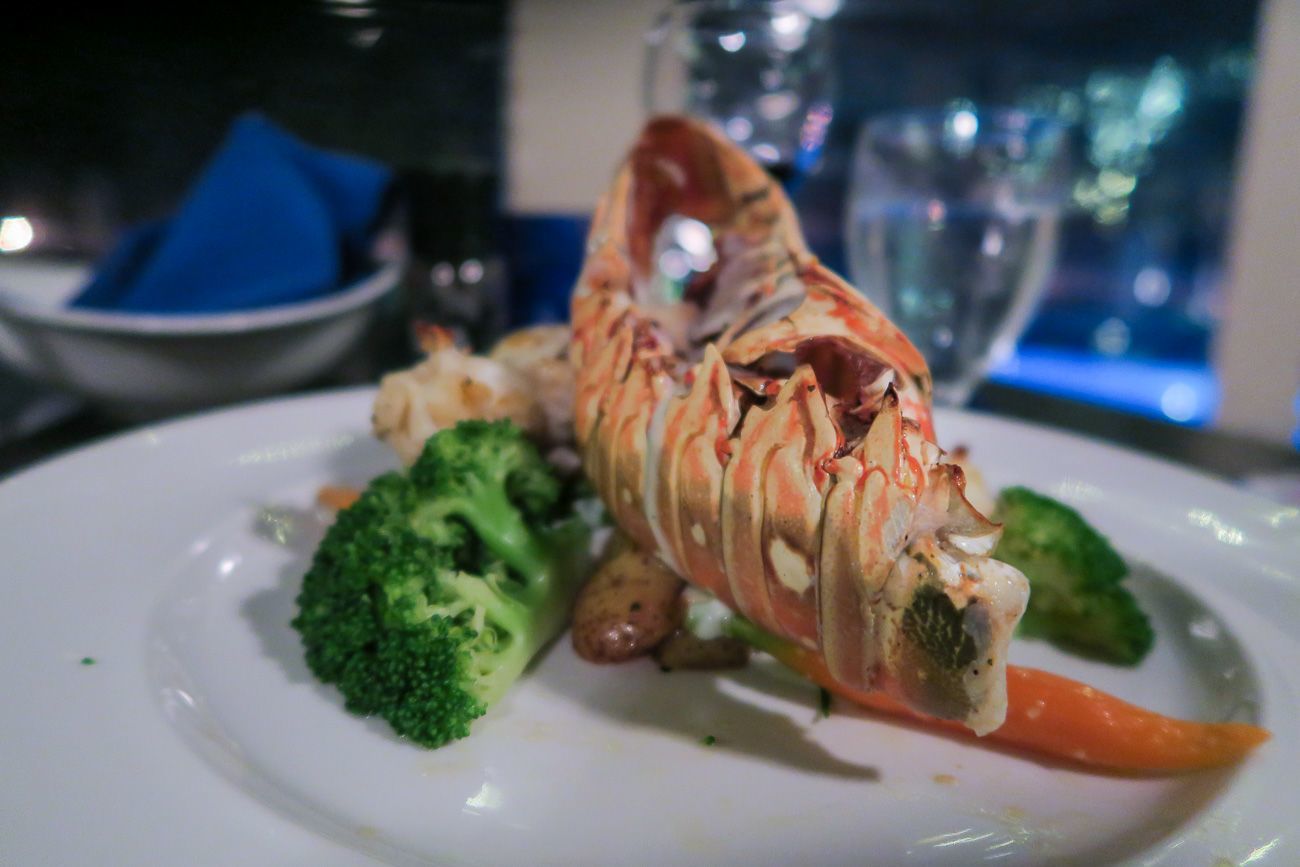 A really delicious grilled lobster at Grand Isle Resort in the Bahamas.