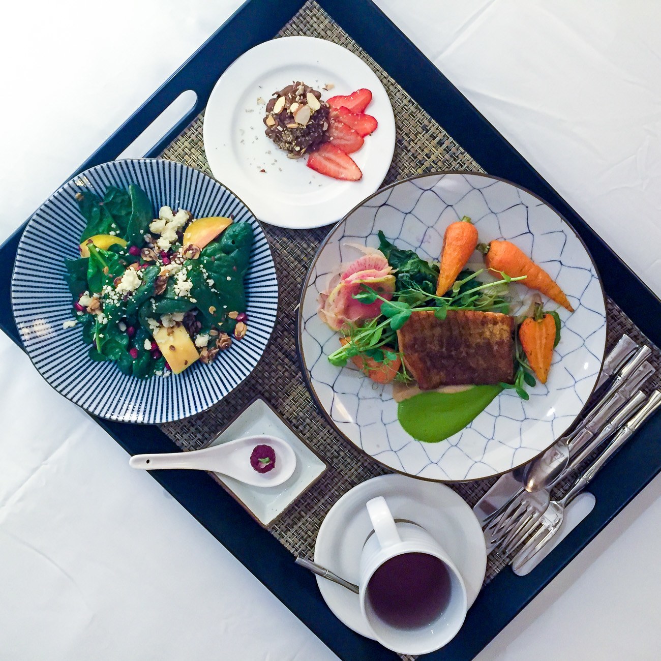 Gorgeous spa cuisine at Golden Door Spa, voted the best destination spa in the world.