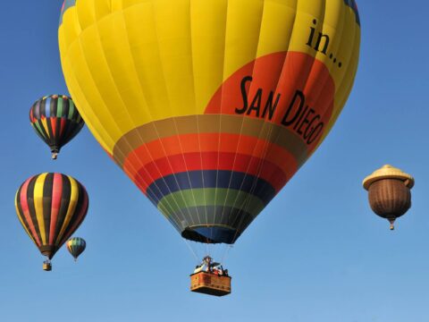 Book a sunset hot air balloon tour for some San Diego sightseeing up and down the coast.