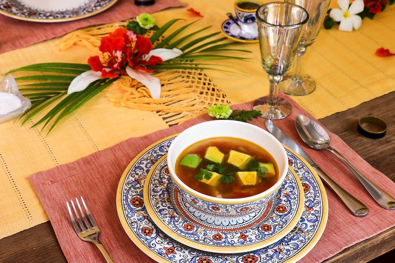 Soups were often a first course at Hacienda Petac, a luxury accommodation near Merida, Mexico