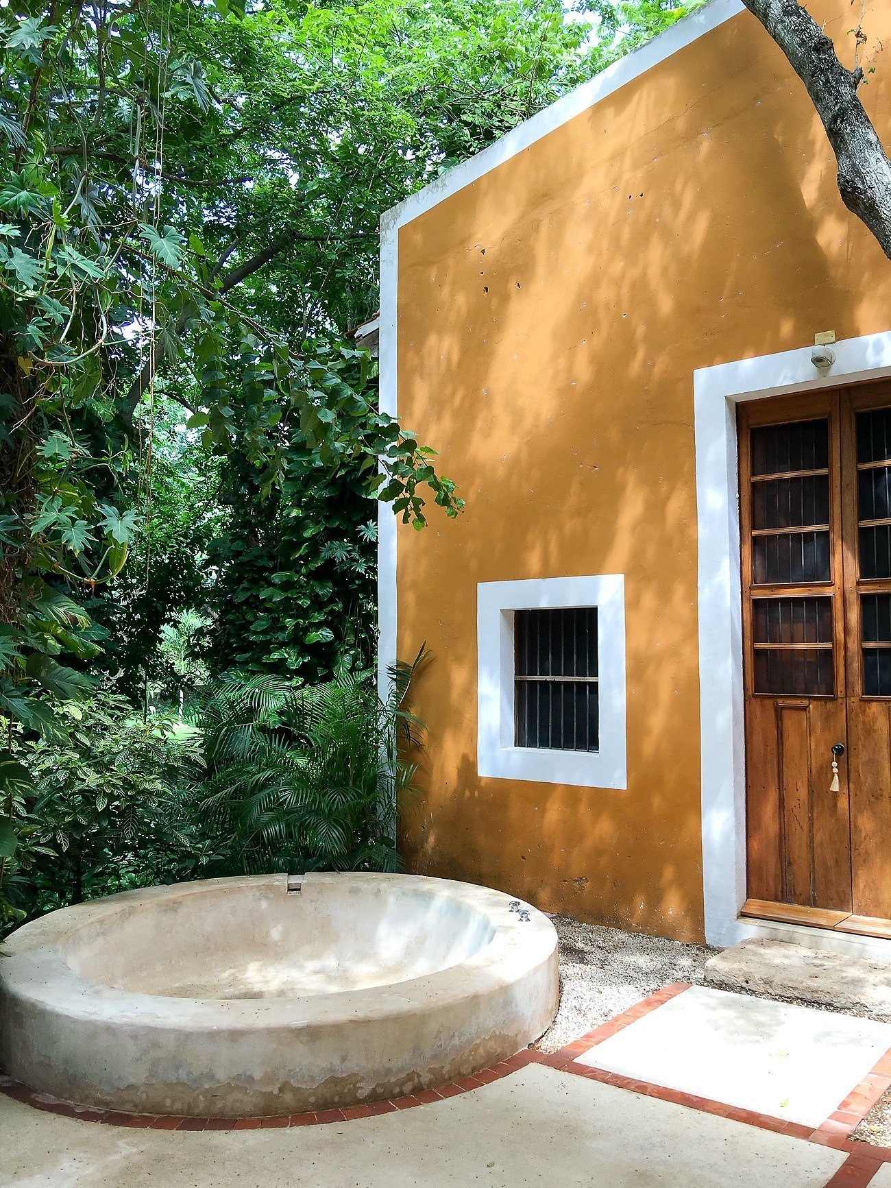 The La Ceiba room at Hacienda Petac in Mexico has a dipping pool outside.