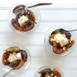 Spiced figs with vanilla ice cream and hazelnuts... a perfect late summer and fall dessert recipe.