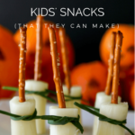Recipes for easy and healthy Halloween snacks for kids to take to school, parties, and play dates.