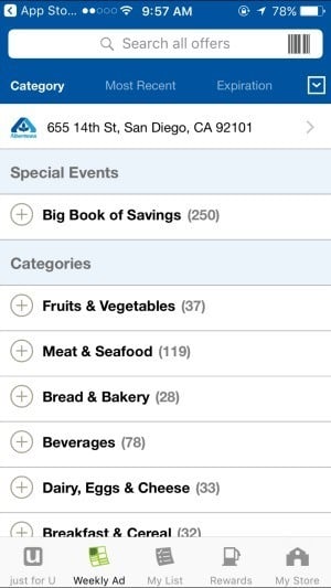 Track Albertsons Gas Rewards and find nearby gas stations with their mobile app.