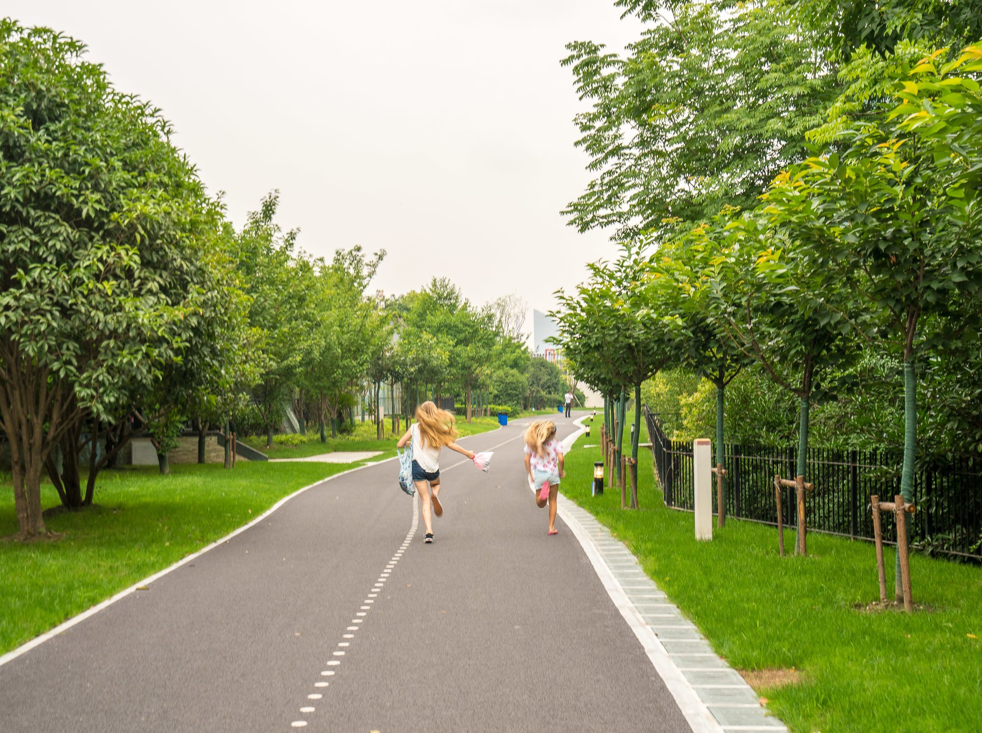 A nice jogging/biking path along the Huangpu River in Shanghai.