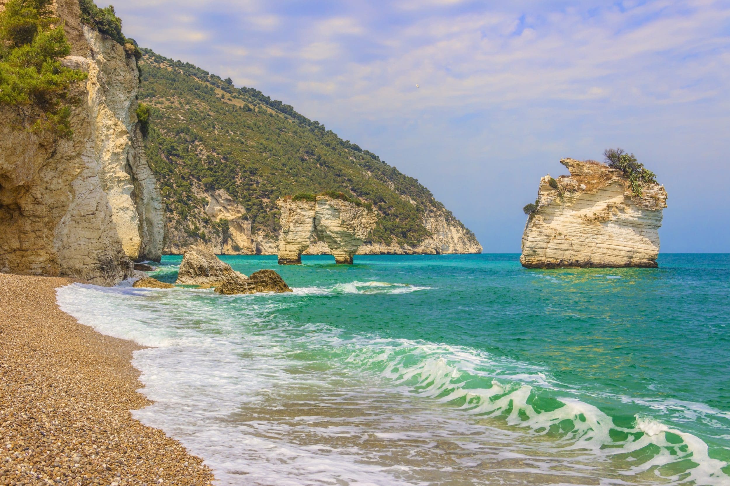 Breathtaking views from the beaches of Puglia, Italy.