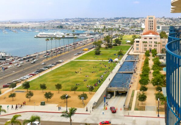 Waterfront Park is one of the best things to do in San Diego downtown in the summer with kids.