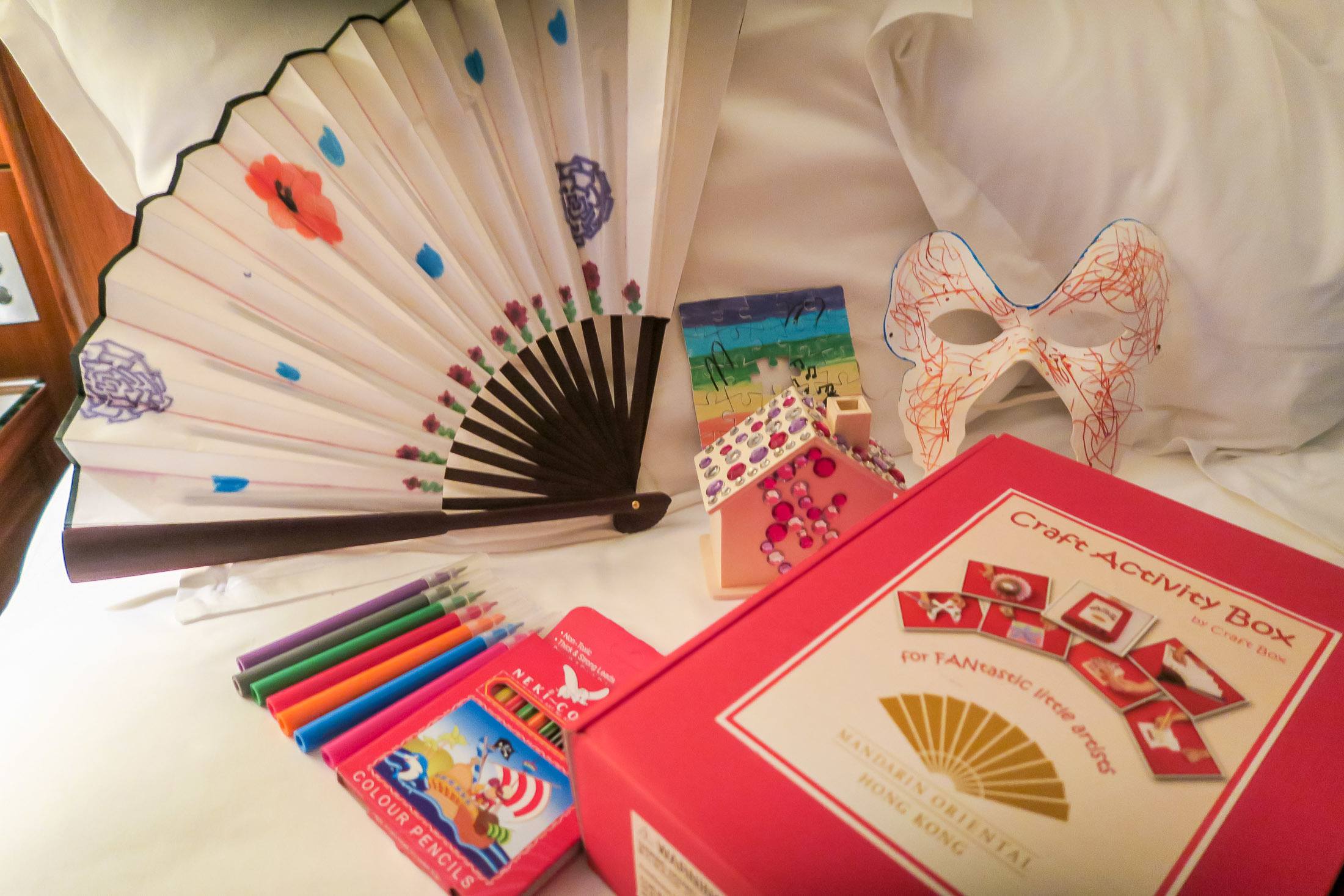 Kids craft amenity kit at Mandarin Oriental, Hong Kong