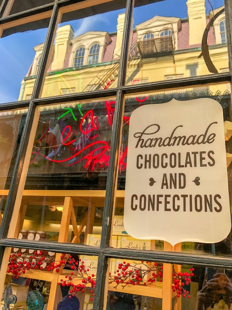 Leah's Pralines in New Orleans, a stop on our Doctor Gumbo food history tour.