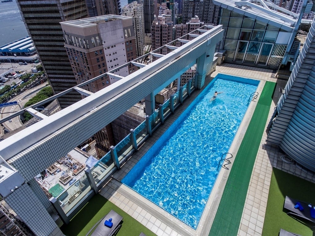 The pool at Hotel Jen Hong Kong