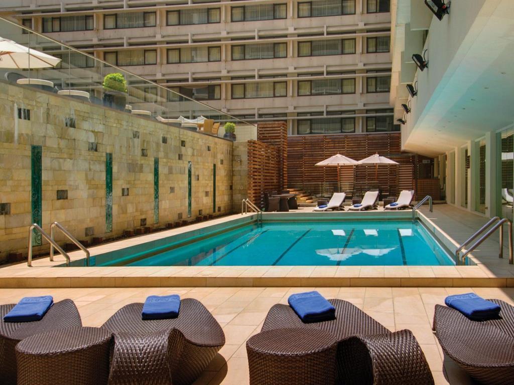 The pool at Marco Polo Hong Kong hotel.