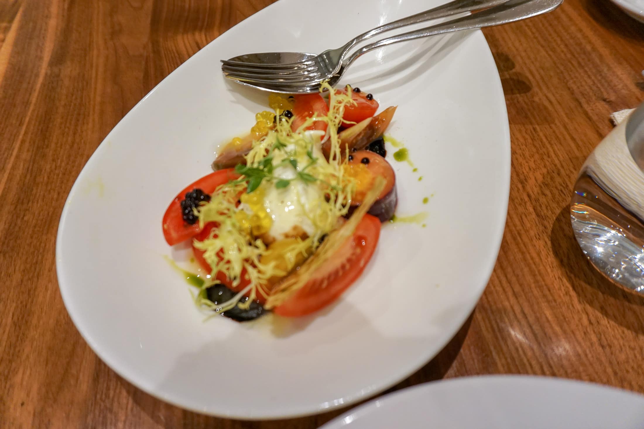 Burrata salad at World of Color restaurant