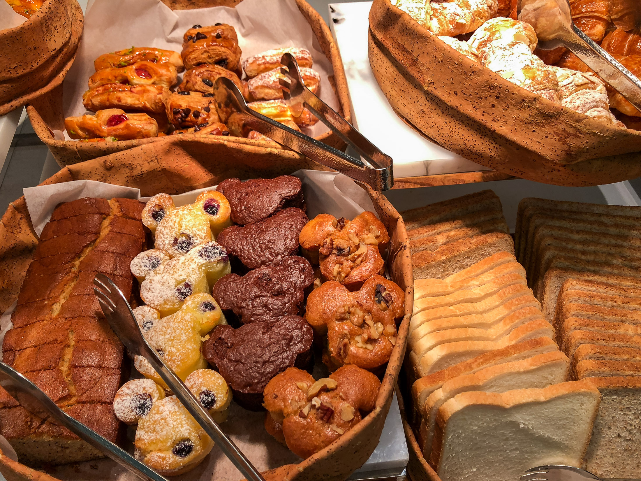 Mickey muffins at Disney Explorers Lodge at Hong Kong Disneyland