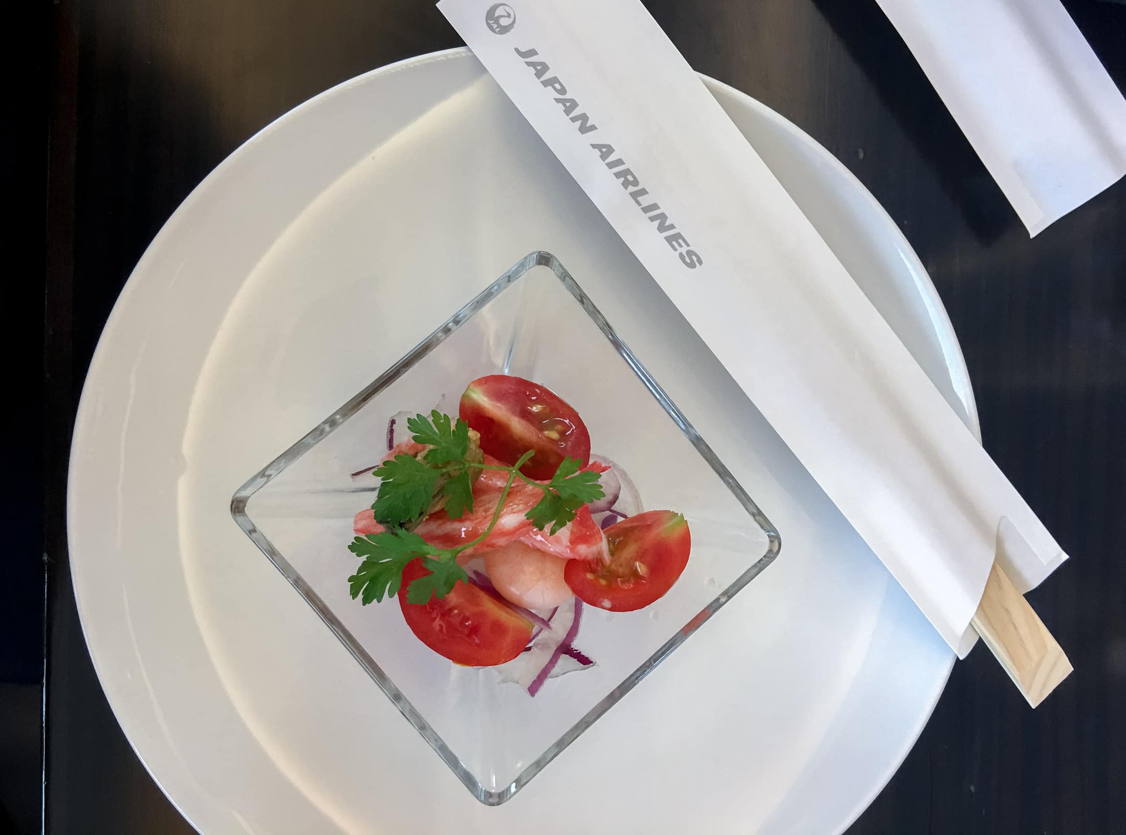 Excellent food at Japan Airlines Tokyo Narita First Class Lounge