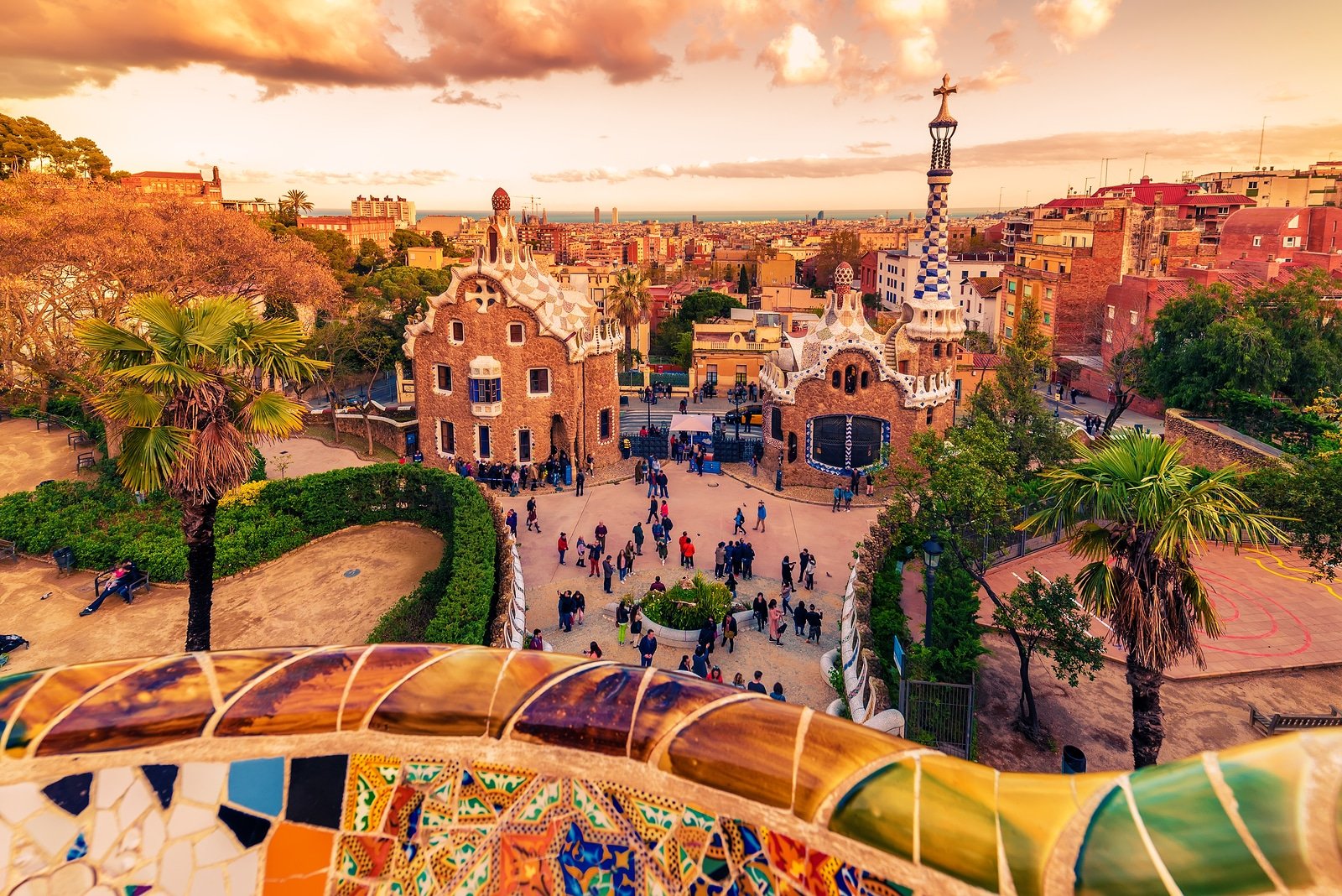 Park Guell in Barcelona, Spain