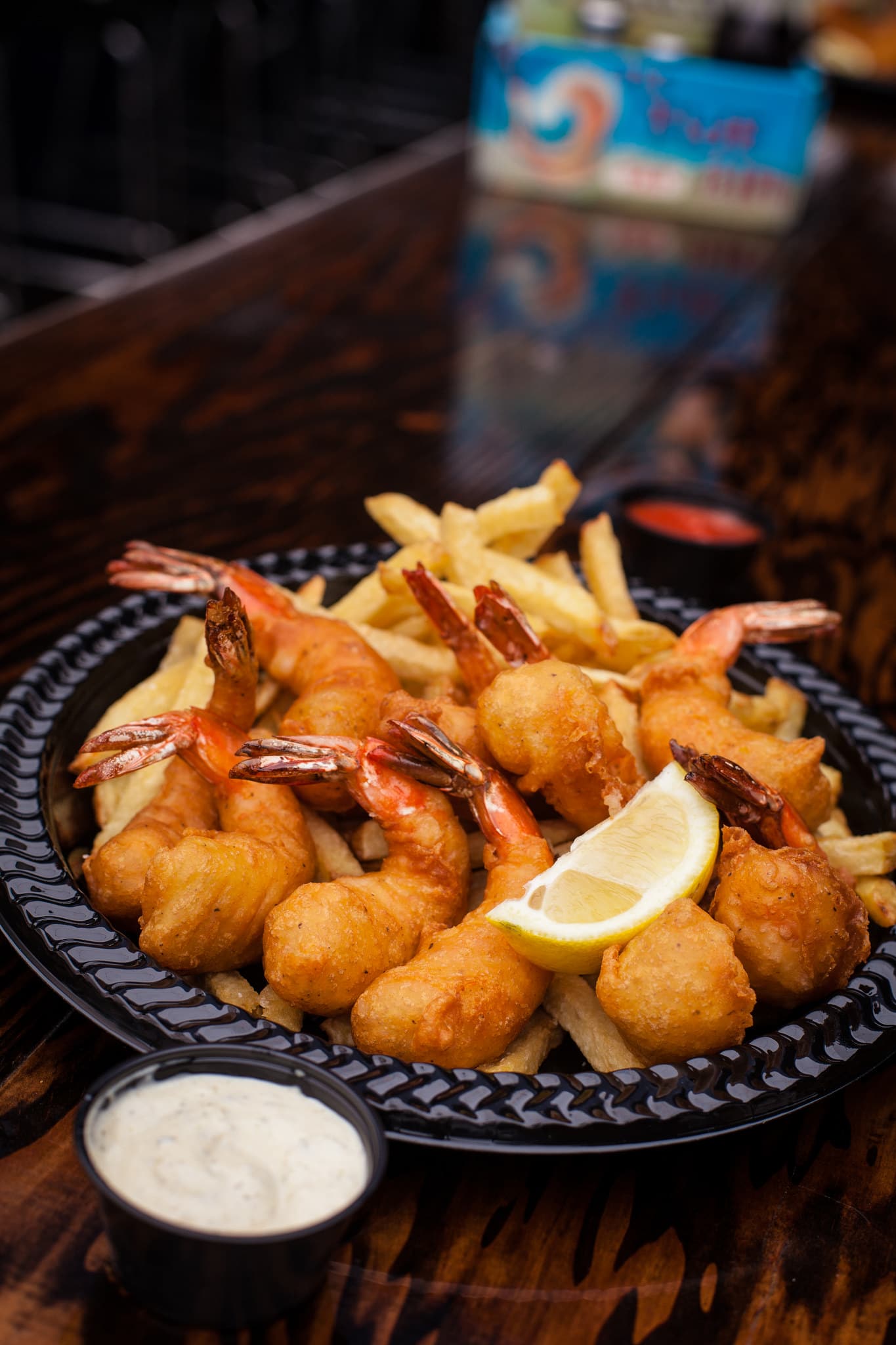 Shrimp and chips at Pacific Beach Fish Shop
