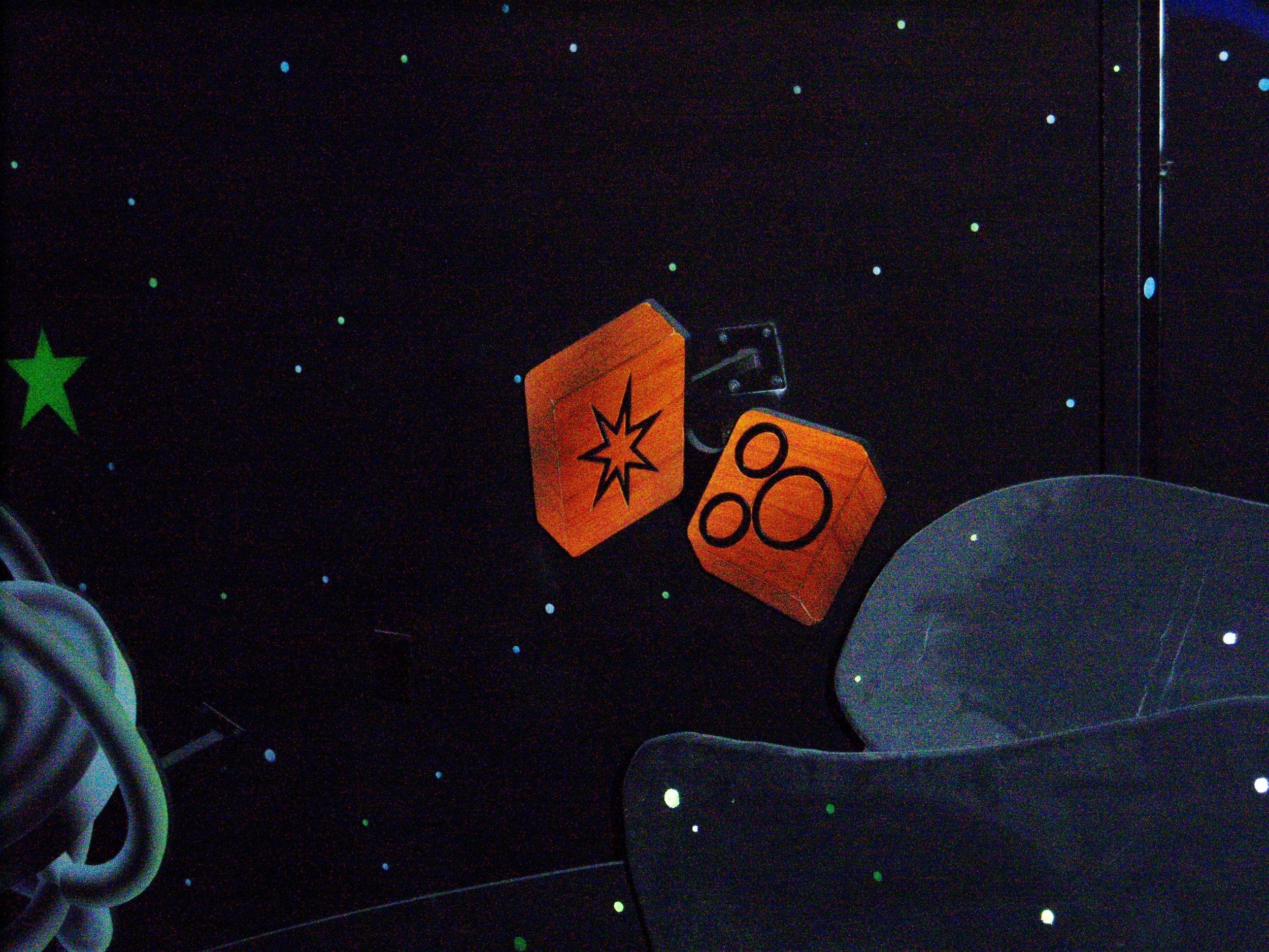 Hidden Mickeys in Astro Blasters at Disneyland