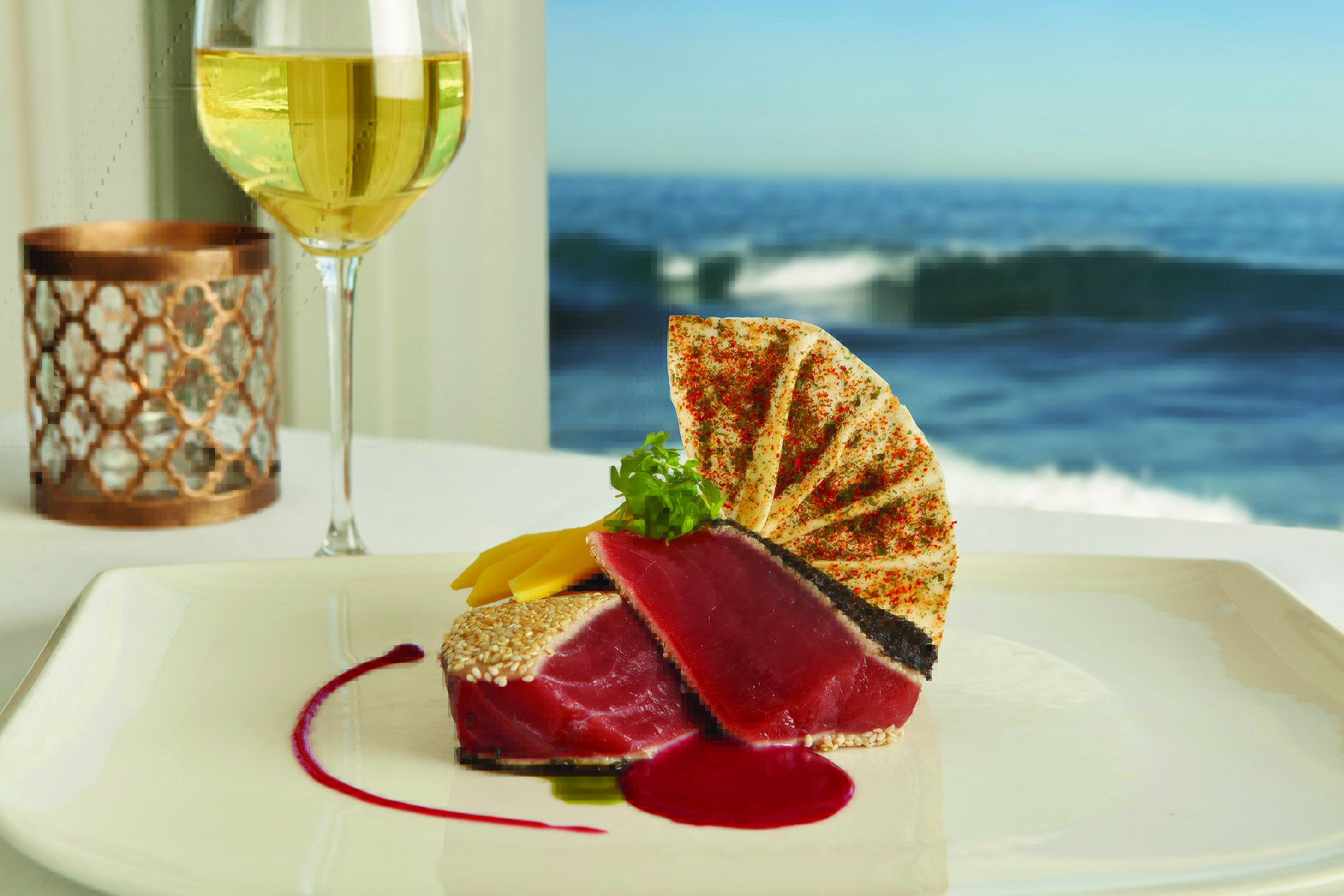 Seared ahi at The Marine Room in La Jolla