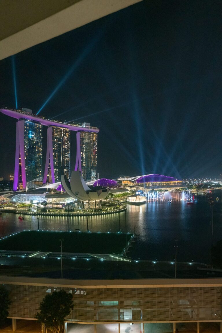 Spectra light show over Marina Bay, Singapore