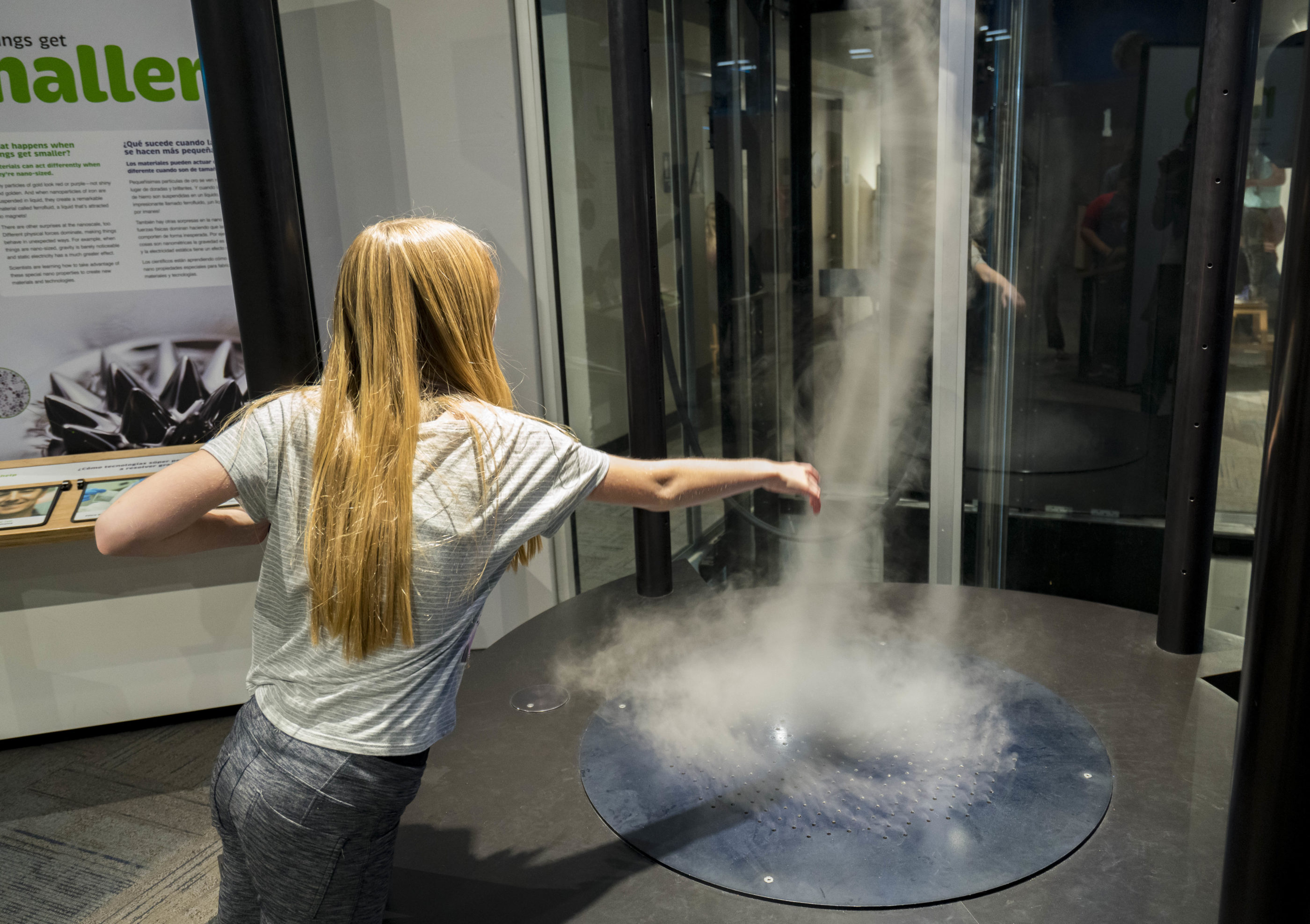 My daughter interacts with a hand-on exhibit at Fleet Science Center