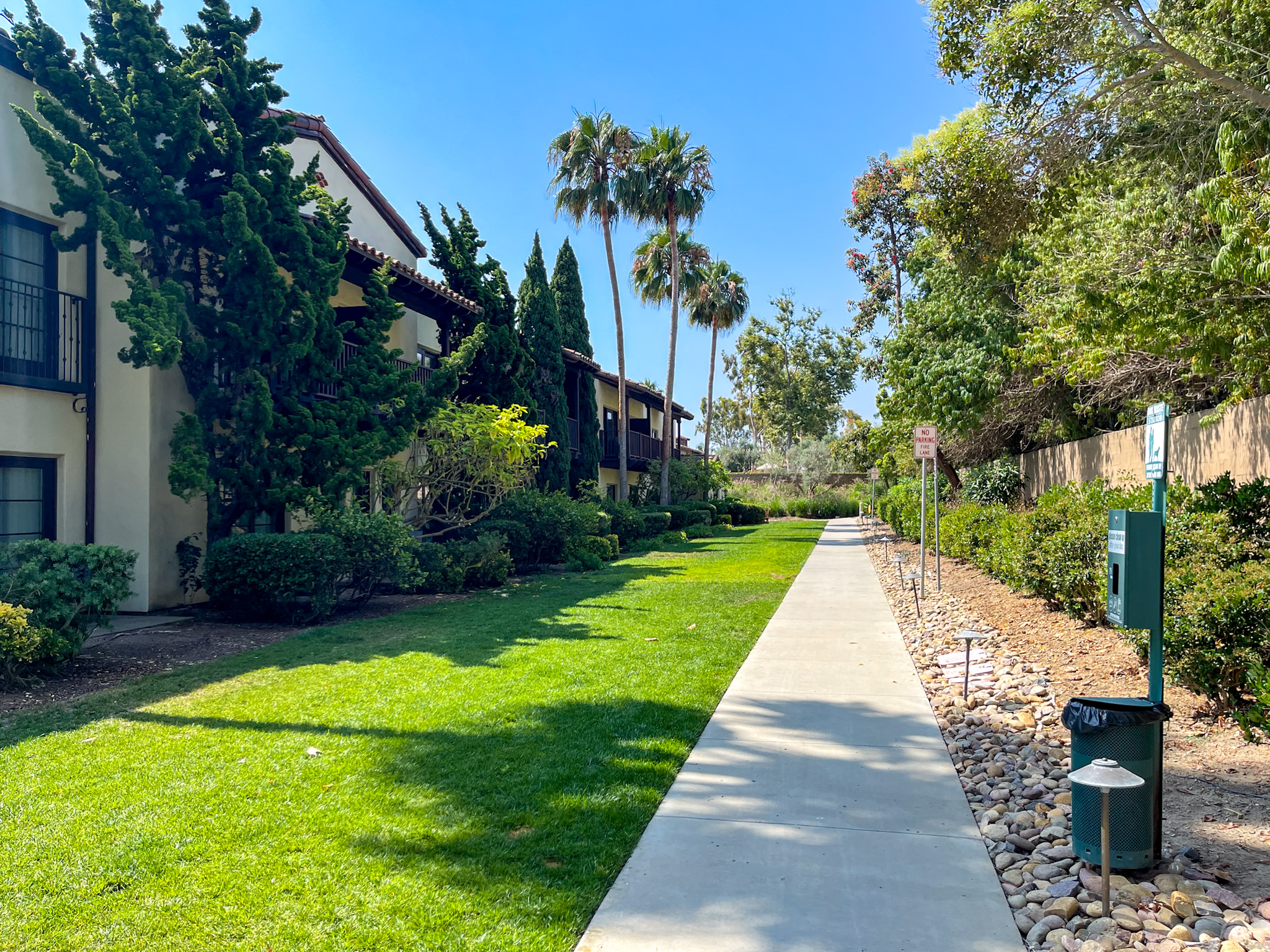 A dog run area at Estancia La Jolla