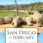 What San Diego in February is like. I live here and share tips for the weather, holiday events, what to pack, things to do, and hotels.