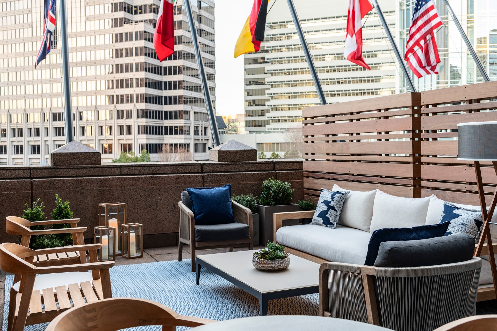 Terrace Suite's furnished outdoor living room.