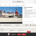 Screenshot of a Hotel del Coronado Virtuoso page
