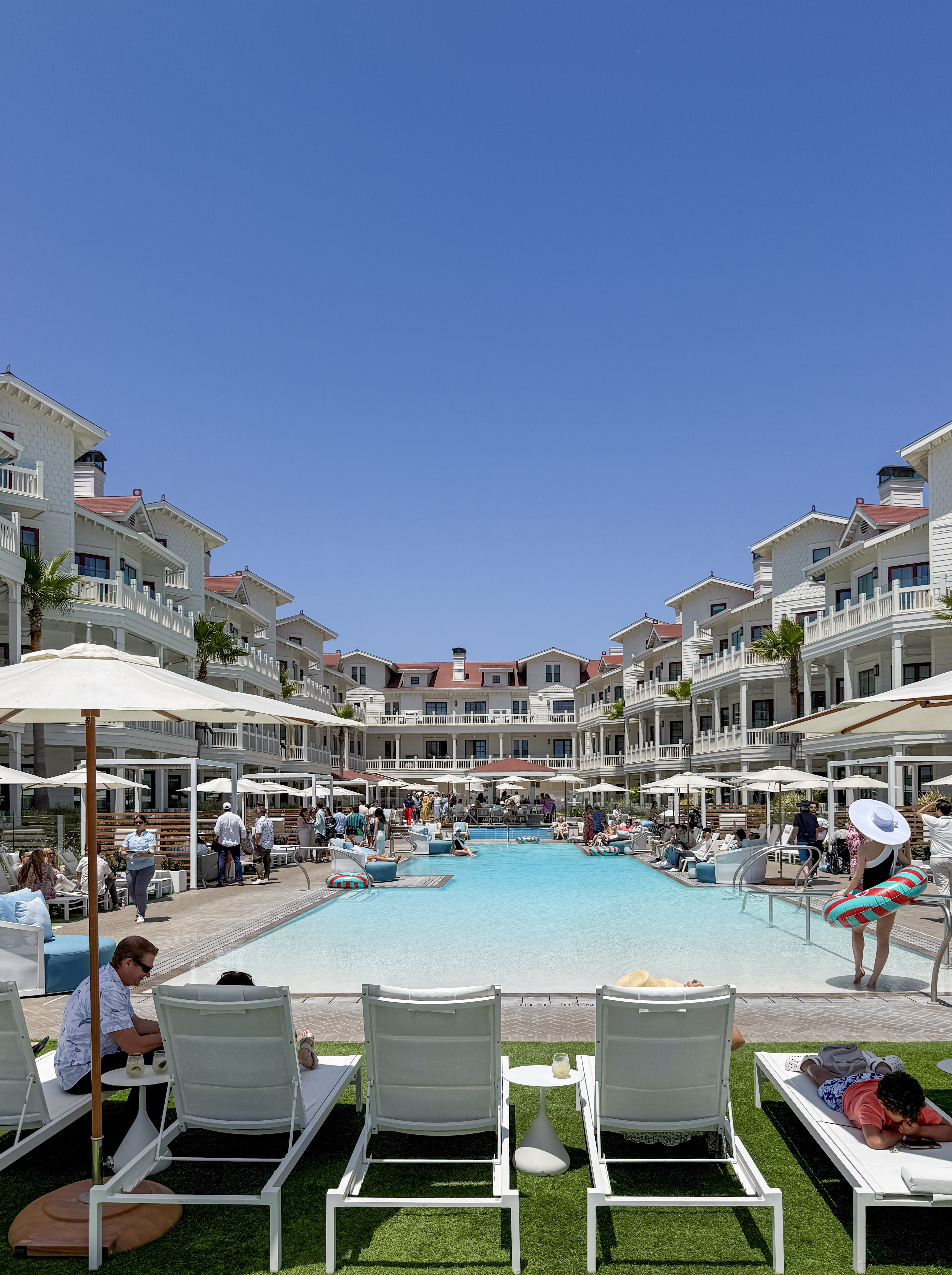 The Shore House pool area was busy during the grand opening.