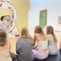 A docent shares insight on art at Museum of Contemporary Art La Jolla.