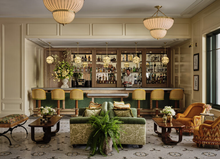 Coterie Bar inside Four Seasons Hotel Boston.