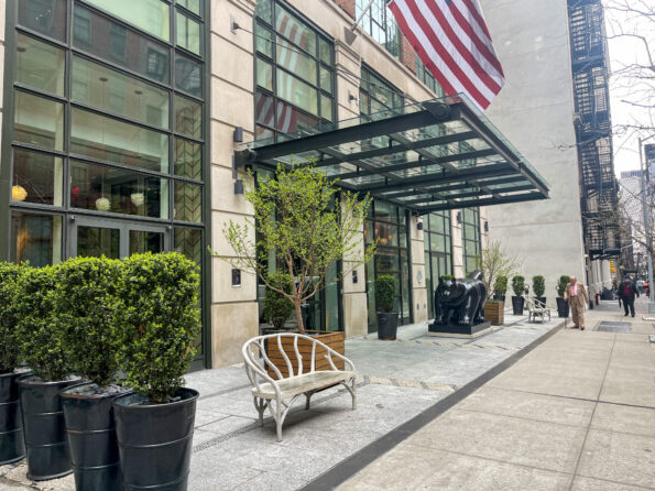 Exterior entrance to Crosby Street Hotel.