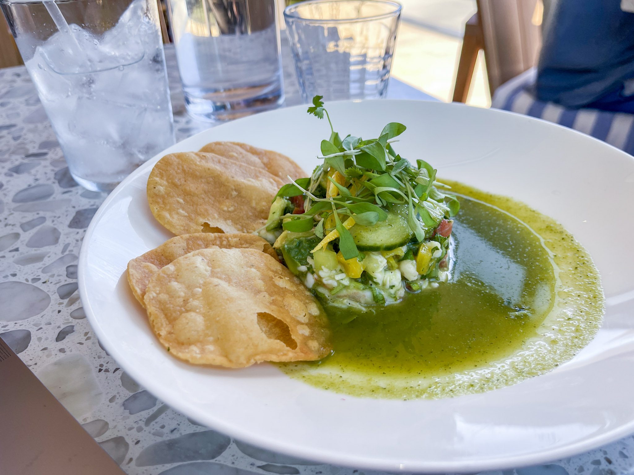 The seabass ceviche from High Low.