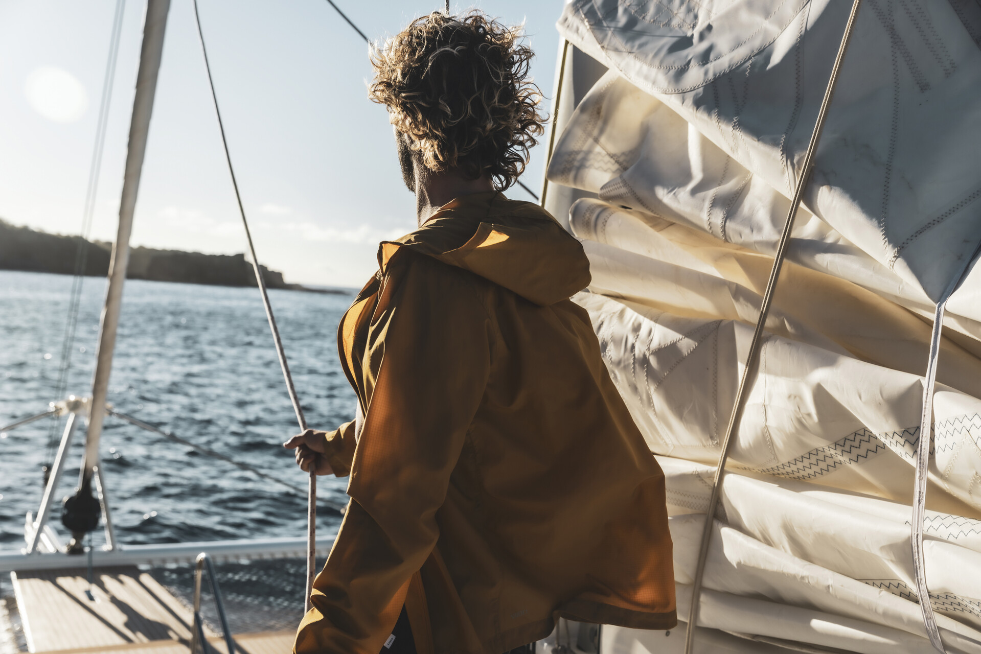 a man sailing in the ocean